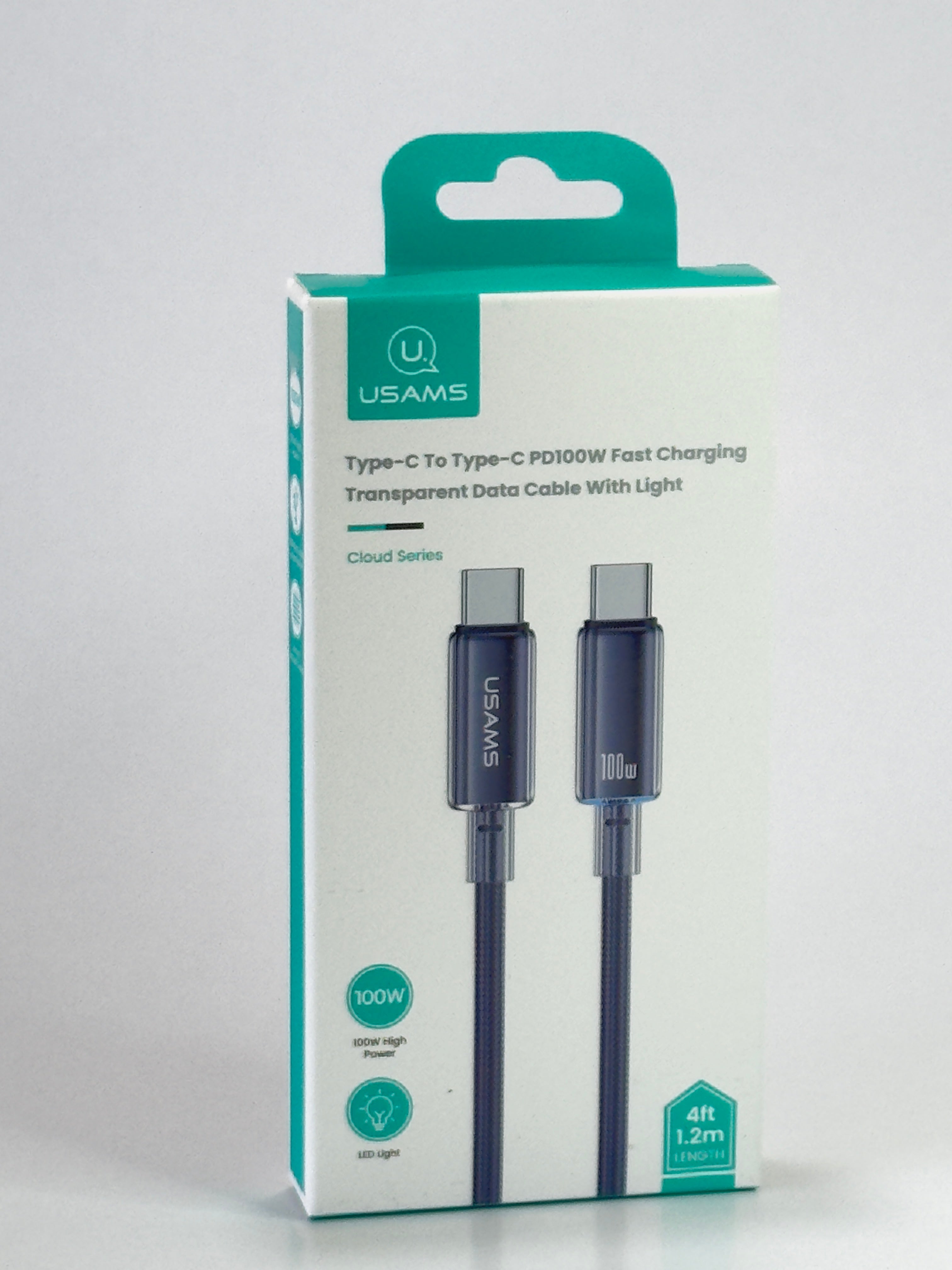 Cable Tipo-c a Tipo-c  PD100w carga rápida con led